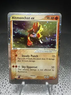 Pokemon TCG Hitmonchan EX Ruby and Sapphire Holo Ultra Rare Card 98/109 NM - Image 1