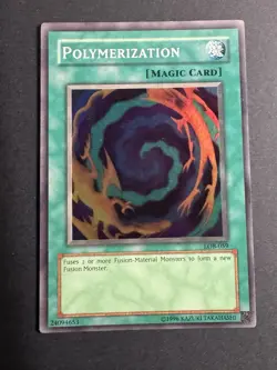 Yu-Gi-Oh! Polymerization LOB-059 Super Rare Unlimited Holo Card LP/MP - Image 1