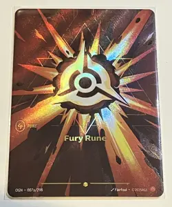 Fury Rune Alternate Art Foil 007a/298 Riftbound League of Legends Origins Card - Image 1