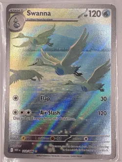 Pokemon TCG White Flare Swanna Illustration Rare Card 110/086 NM Condition - Image 1