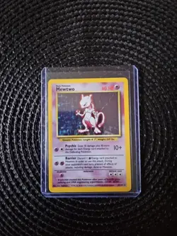 1999 Pokemon TCG Mewtwo Base Set Holo Unlimited Rare Card 10/102 - Image 1