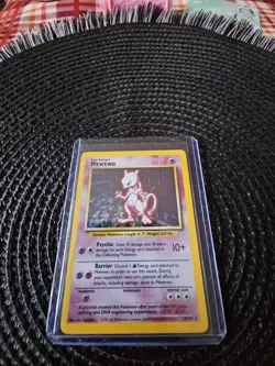 1999 Pokemon TCG Mewtwo Base Set Holo Unlimited Rare Card 10/102 - Image 2