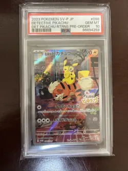 PSA 10 Detective Pikachu 098/SV-P Nintendo Switch Promo Pokemon Card Japanese - Image 1