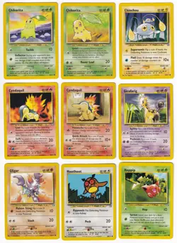 Pokemon Neo Genesis COMPLETE SET Common Vintage WOTC 35 Card Lot MP-NM - Image 2