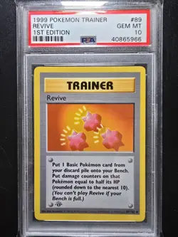 PSA 10 1st Edition Revive 89/102 - 1999 Base Set Thick Stamp Pokemon Card - Image 1