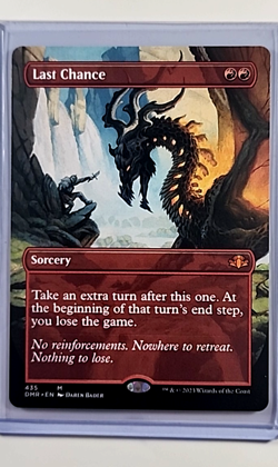 2023 MTG Magic the Gathering Dominaria Remastered Borderless #435 Last Chance - Image 1