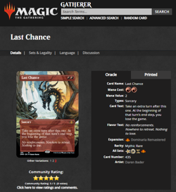 2023 MTG Magic the Gathering Dominaria Remastered Borderless #435 Last Chance - Image 3