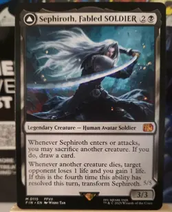 2025 Magic MTG Final Fantasy Sephiroth Fabled SOLDIER One-Winged Angel #0115 new - Image 1