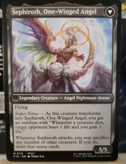 2025 Magic MTG Final Fantasy Sephiroth Fabled SOLDIER One-Winged Angel #0115 new - Image 2