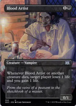 MTG Blood Artist (Borderless) (352) | NM | Double Masters 2022 {2X2} - Image 1