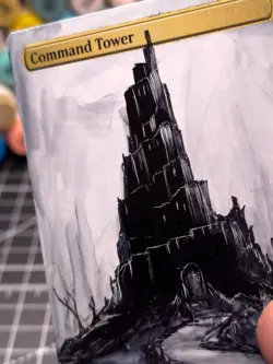 Command Tower - Commander Magic The Gathering - *Altered Hand Painted * DARKNES - Image 2
