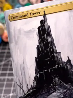 Command Tower - Commander Magic The Gathering - *Altered Hand Painted * DARKNES - Image 3