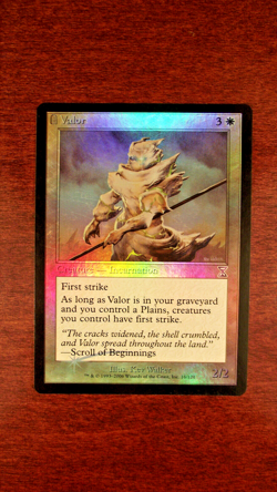 FOIL Valor - MP Moderately Played, Timeshifted, Time Spiral, English, MTG Magic - Image 1