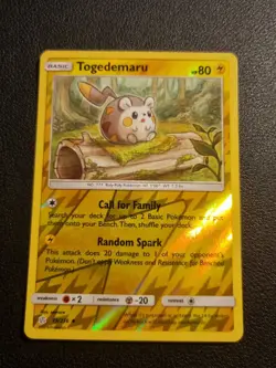 REVERSE HOLO Pokemon Sun & Moon Cosmic Eclipse TCG Card Togedemaru 73/236 - Image 1