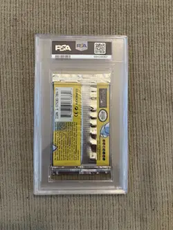 Pokemon Base Set Shadowless Blastoise Short Crimp Sealed Booster Pack PSA 8 NR! - Image 2