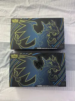 Pokemon Mega Charizard X UPC Ultra Premium Collection EMPTY Playmat Sleeves X2 - Image 1
