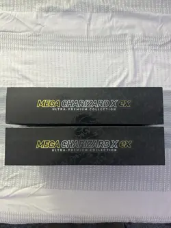 Pokemon Mega Charizard X UPC Ultra Premium Collection EMPTY Playmat Sleeves X2 - Image 5