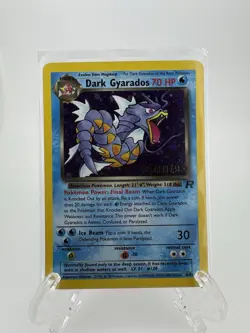 2000 Pokemon Team Rocket Prerelease Promo Dark Gyarados Holo Rare #8/82 - Image 1