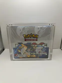 Pokemon 2016 XY Evolutions Booster Box - Mint New Factory Sealed - Acrylic Case - Image 1
