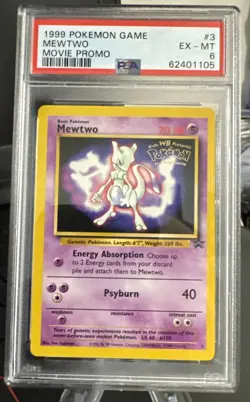 1999 Game Movie Mewtwo Movie Promo #3 Non-Holo PSA 7 - Image 1