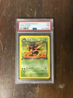 Pokemon TCG Dark Gloom 36/82 1st Edition Team Rocket PSA 7 - Image 1