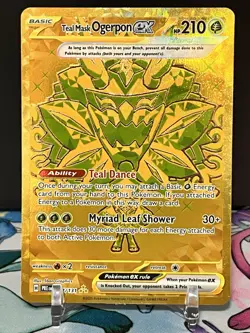 Teal Mask Ogerpon ex 177/131 Prismatic Evolutions Gold Hyper Rare Pokemon ?? - Image 1