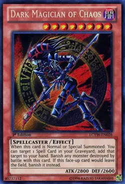 Moderately Played, English Yu Gi Oh Dark Magician of Chaos - LCYW-EN026 - Secret - Image 1