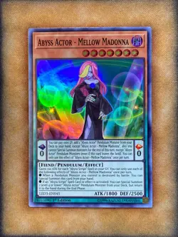 Yugioh Abyss Actor - Mellow Madonna LED3-EN045 Super Rare 1st Ed NM - Image 1
