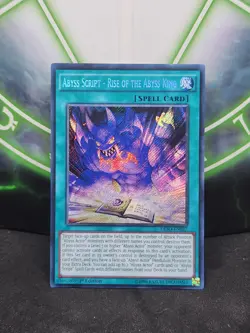 Yugioh Abyss Script Rise Of The Abyss King DESO-EN027 Secret Rare 1st Edition NM - Image 1