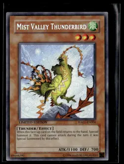 2009 YuGiOh Hidden Arsenal Secret Rare Limited Edition Mist Valley Thunderbird - Image 1