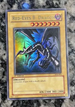 Yugioh Red-Eyes Black B Dragon SDJ-001 Ultra Rare 1st Edition - Image 1