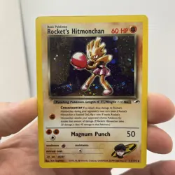 Rockets Hitmonchan Gym Heroes Trading Card 11/132 - Image 1