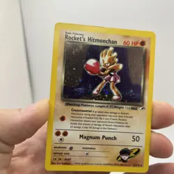 Rockets Hitmonchan Gym Heroes Trading Card 11/132 - Image 3