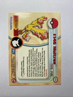 MOLTRES Pokemon Card TCG Topps Tv Animation Edition #146 2000 - Image 2