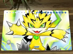 Digimon Duel Playmat CCG DTCG Mat Pulsemon Trading Card Game Mat Zones Free Bag - Image 1