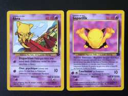6 French Pokemon cards lot Team Rocket set Dark Electrode Golduck Drowzee Eevee. - Image 4