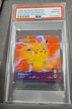 POKEMON CARD PIKACHU AF46 ARTBOX ADVANCED ACTION FLIPZ GRADED PSA 10 GEM MINT - Image 3