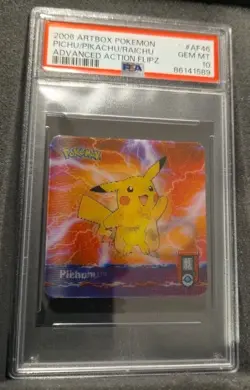 POKEMON CARD PIKACHU AF46 ARTBOX ADVANCED ACTION FLIPZ GRADED PSA 10 GEM MINT - Image 4