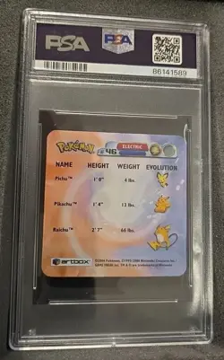 POKEMON CARD PIKACHU AF46 ARTBOX ADVANCED ACTION FLIPZ GRADED PSA 10 GEM MINT - Image 5