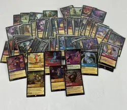 Disney Lorcana Card Lot 202 Cards. Including 144 Foil cards. Mixed Chapters 1-4 - Image 1