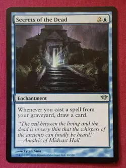 Magic The Gathering DARK ASCENSION SECRETS OF THE DEAD blue card MTG - Image 1