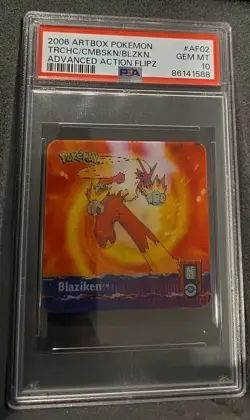 POKEMON CARD BLAZIKEN AF02 ARTBOX ADVANCED ACTION FLIPZ GRADED PSA 10 GEM MINT - Image 2