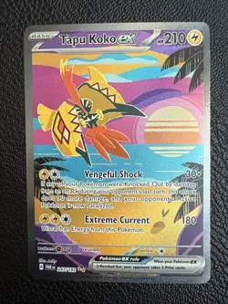 Pokemon TCG Tapu Koko EX Paradox Rift Holo Card 247/182 Sir - Image 1