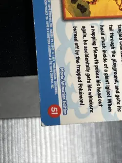 TRAPPED CHARIZARD #51 - SAND PAPER HOLO - Topps BLACK LOGO - POKEMON CARD - DMG - Image 3