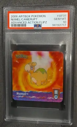 POKEMON CARD CAMERUPT AF31 ARTBOX ADVANCED ACTION FLIPZ GRADED PSA 10 GEM MINT - Image 1