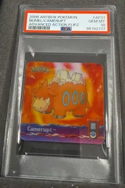 POKEMON CARD CAMERUPT AF31 ARTBOX ADVANCED ACTION FLIPZ GRADED PSA 10 GEM MINT - Image 2