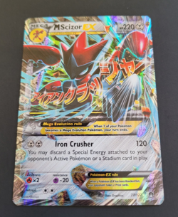 Pokemon Mega-M Scizor EX TCG 77/122 XY Breakpoint Holo Ultra Rare Card NM - Image 1