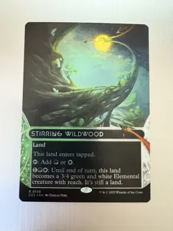Stirring Wildwood - 129 - MTG: Edge of Eternities - Borderless - GALAXY FOIL - Image 1