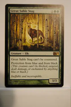 Magic 2010 Core Set M10: Great Sable Stag 186/249 NM - Image 1