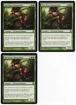 Mul Daya Channelers x3 3x 2010 Rise of the Eldrazi Rare Creature MTG SP - NM AZ2 - Image 1